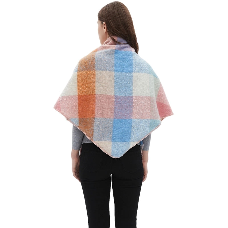 Women's Casual Minimalist Lattice Polyester Scarf