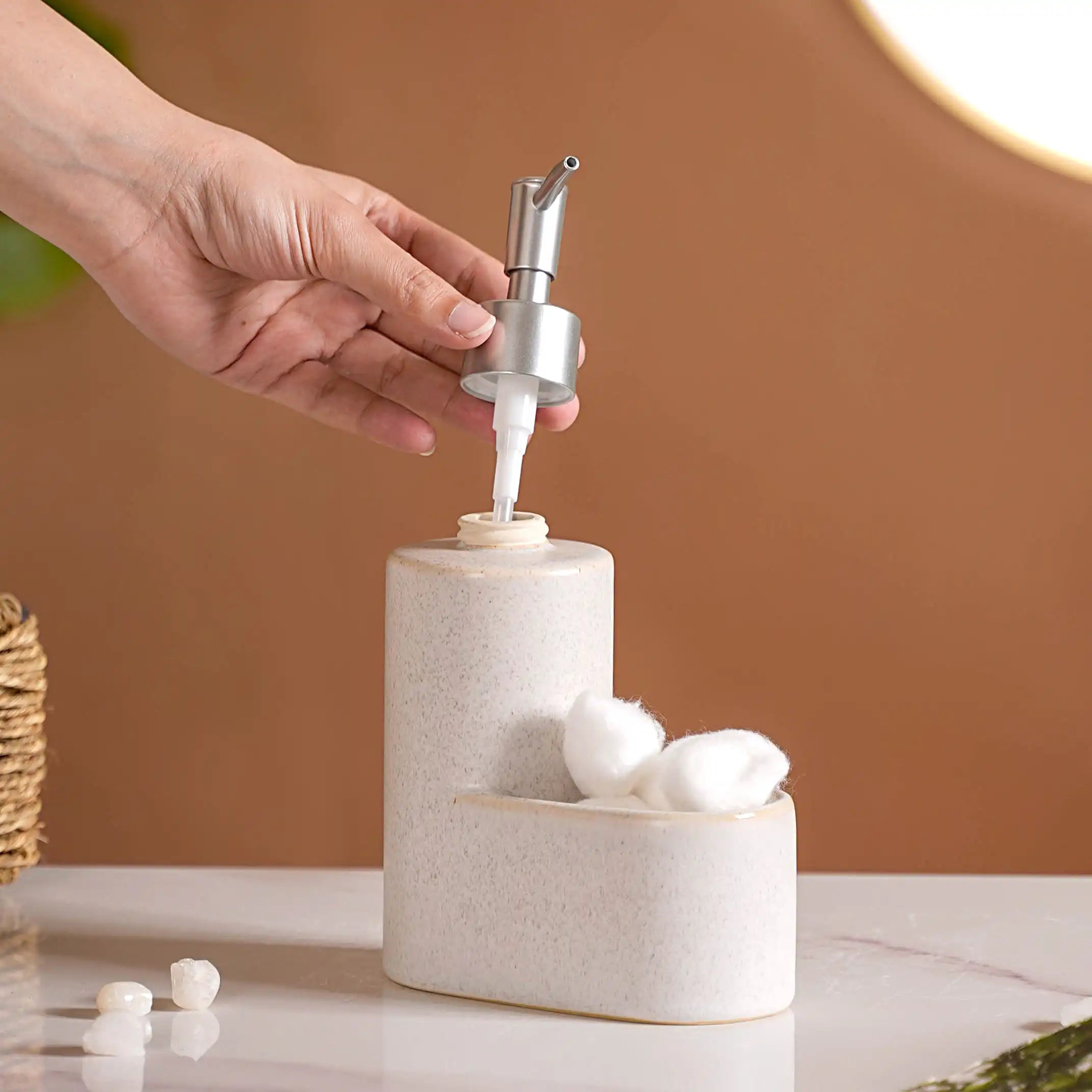 Ceramic Soap Dispenser With Stand