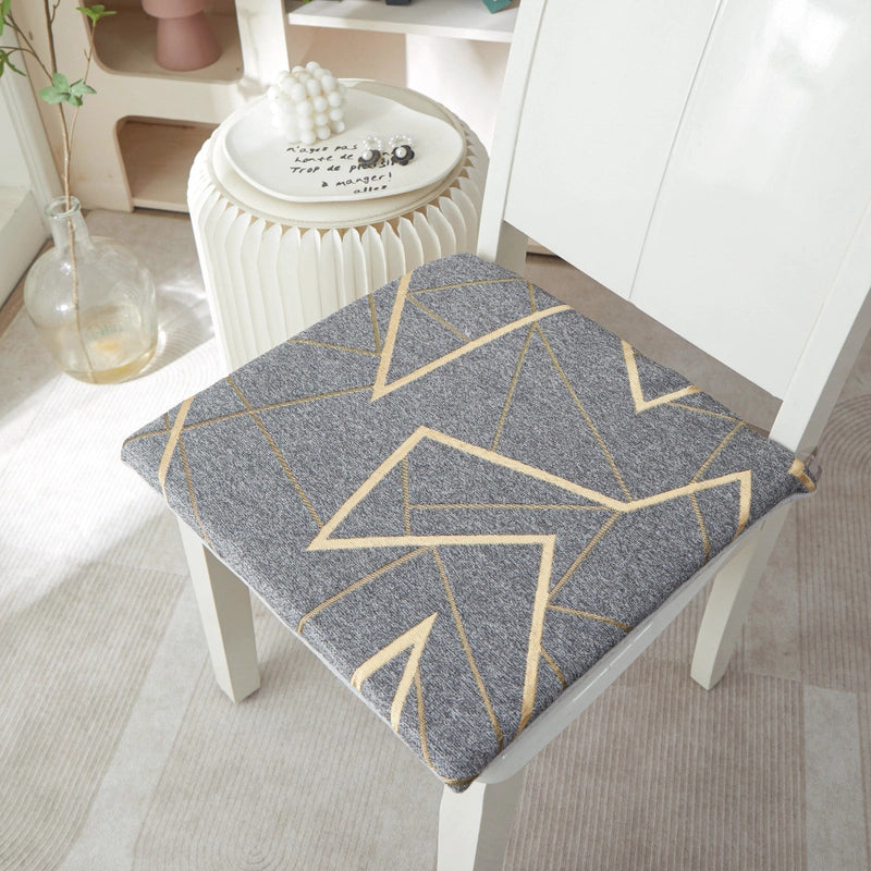 Minimalist Rhombus Cotton Chenille Seat Cushion