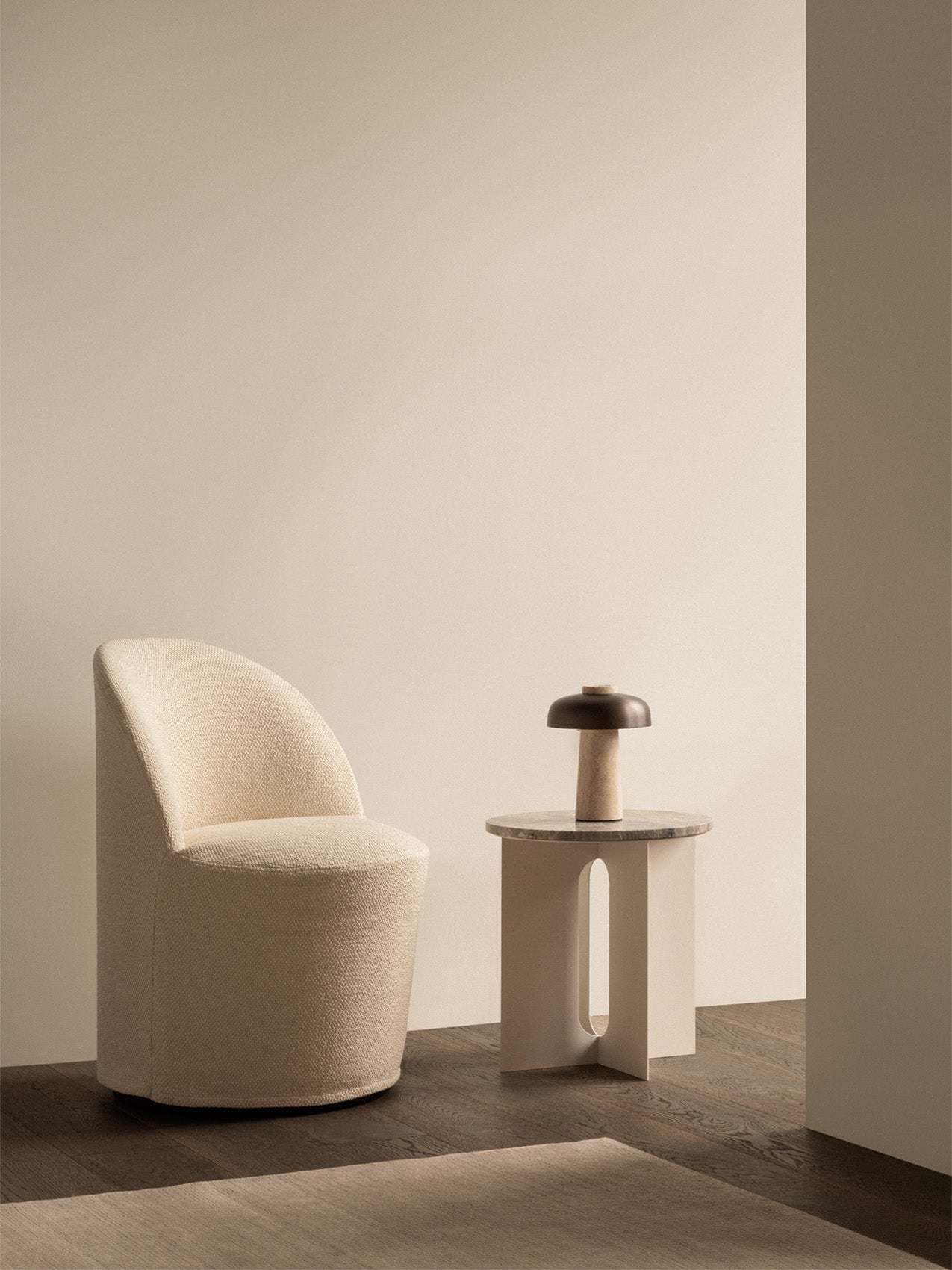 Tearoom Chair. with Swivel & Loose Cover