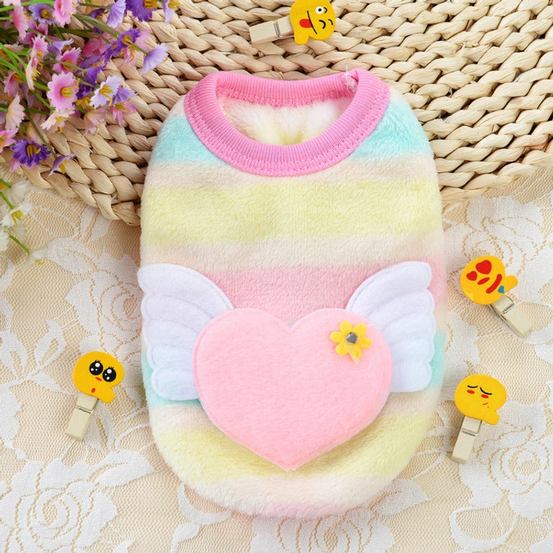 Flannel Milk Dog Clothes Small Dog Puppy Cat Dog Autumn And Winter Pet Rabbit Teacup Dog Warm Vest