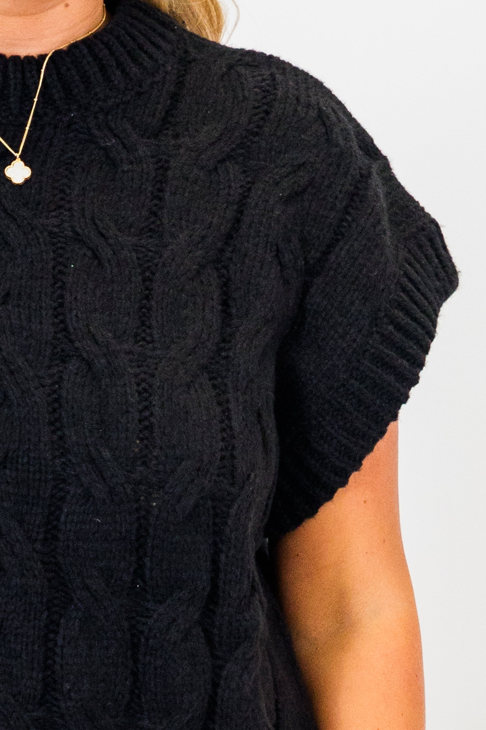 Cooling Down Sweater. Black