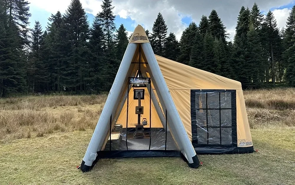 🏕️Light luxury fortress|Inflatable instant molding🔄Double door panoramic view|Available in all seasons❄️☀️