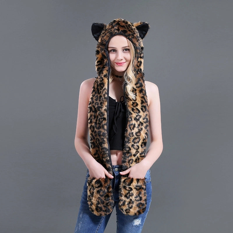 Unisex Fashion Cartoon Imitation Fur Winter Scarves