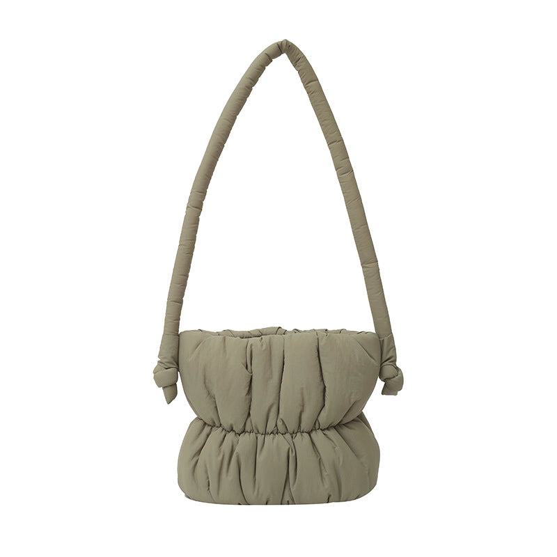 Women's Small Nylon Solid Color Streetwear Square Lock Clasp Shoulder Bag Crossbody Bag