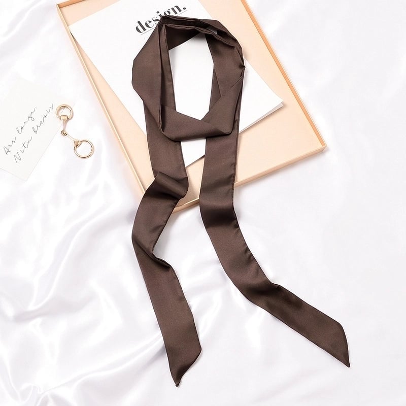 Women's Fashion Solid Color Satin Silk Scarves