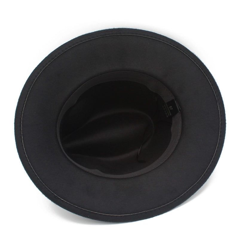 Lightweight New Jazz Hat Men's And Women's Retro Ethnic Style Top Hat Woolen Gentleman Hat Felt Hat