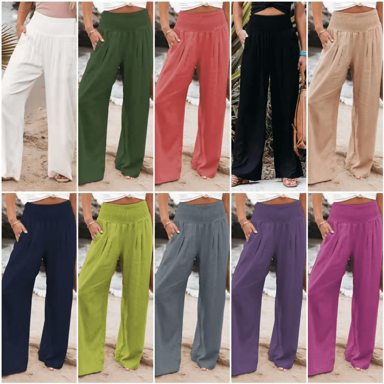 New Arrival - 49%OFF🔥Casual Wide Leg Cotton & Linen Loose Trousers