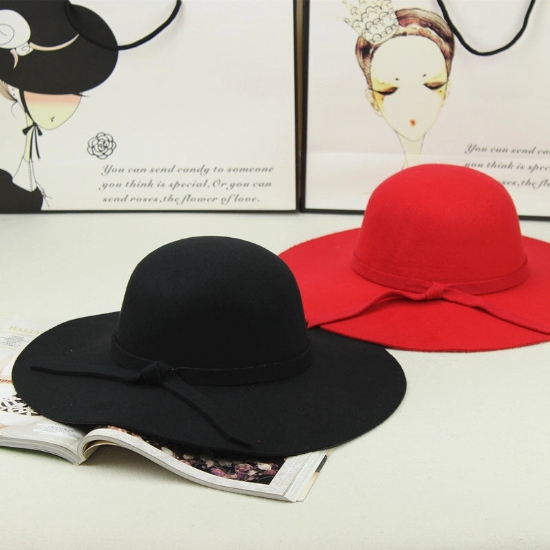 Ladies Along The Wool Autumn Hat Fashion Wind Wool Hat Autumn And Winter A Generation Of Hair