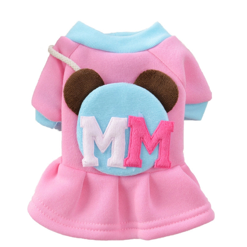 Cute Pet Princess Dress Autumn/winter Clothes For Teddy Bichon Cats Small Dogs Fashionable Pet Apparel