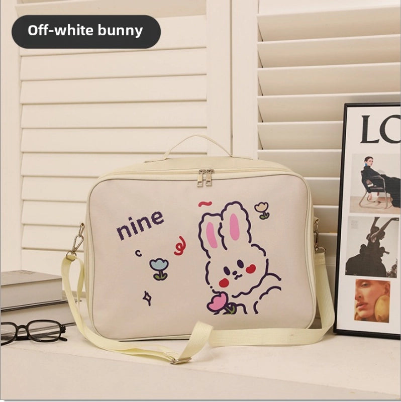 Cute Cartoon Travel Bag Lightweight Travel Clothes Storage Bag Large Capacity Expandable Luggage Case Luggage Bag