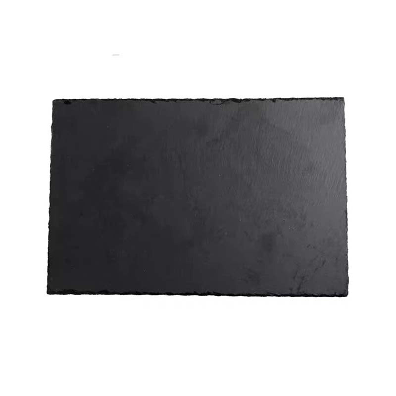 Slate Dinner Plate Dessert Sushi Plate Western Food Black Slate Plate Tableware Flat Plate Barbecue Steak Plate