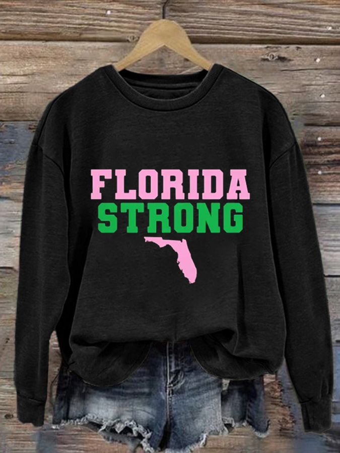 Women's Florida  Strong Print Casual Sweatshirt