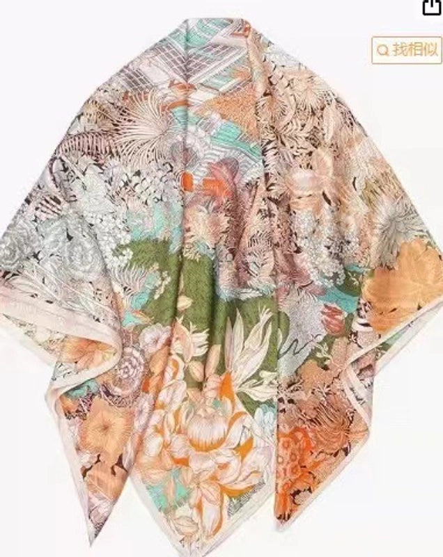 Women's Elegant Printing Silk Silk Scarf