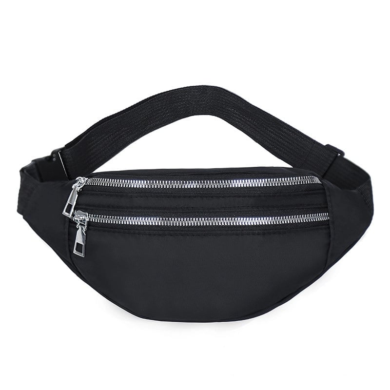 Women's Basic Classic Style Solid Color Oxford Cloth Waist Bags