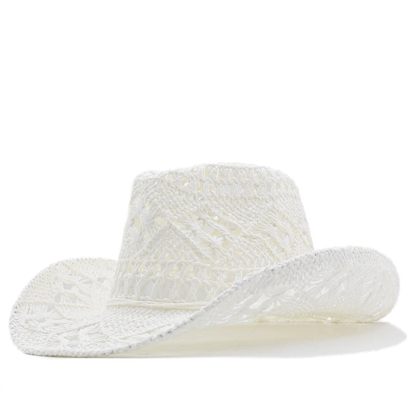 Women's Basic Solid Color Wide Eaves Straw Hat