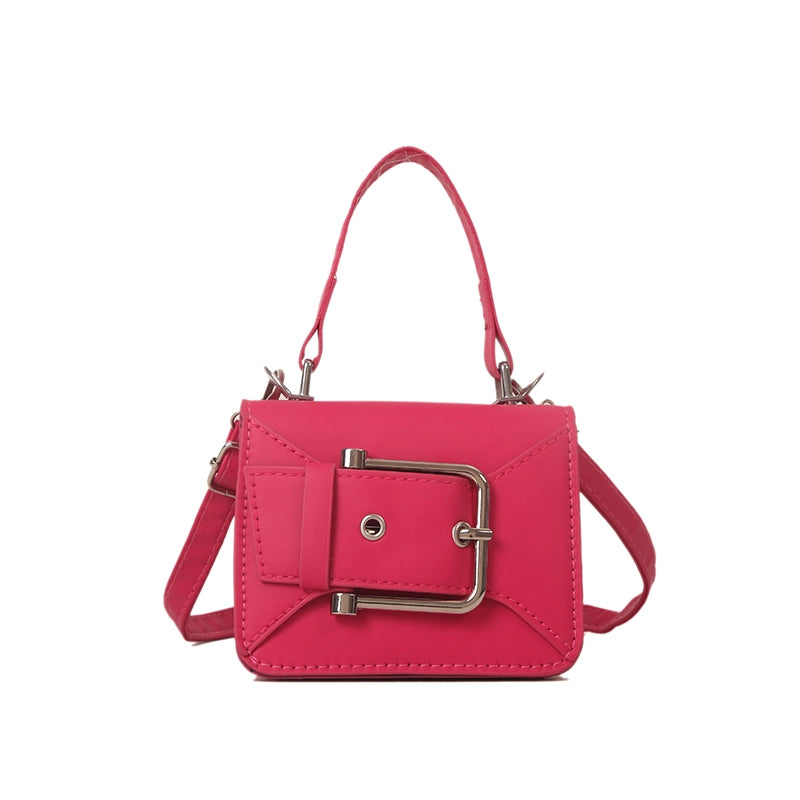 Women's All Seasons Pu Leather Solid Color Streetwear Square Magnetic Buckle Handbag