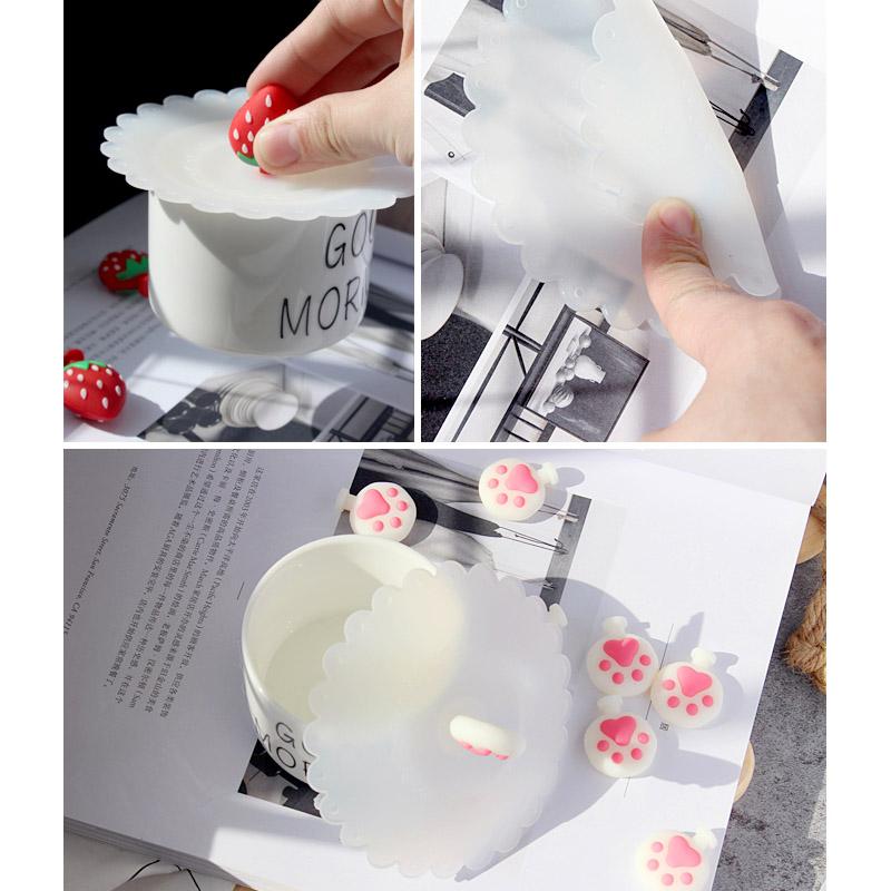 Cartoon Silicone Dustproof Cup Cover