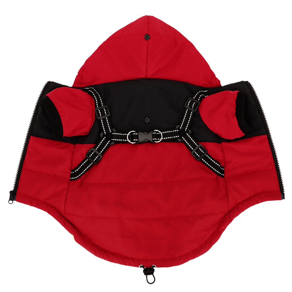 Warm Dog Jacket With Harness