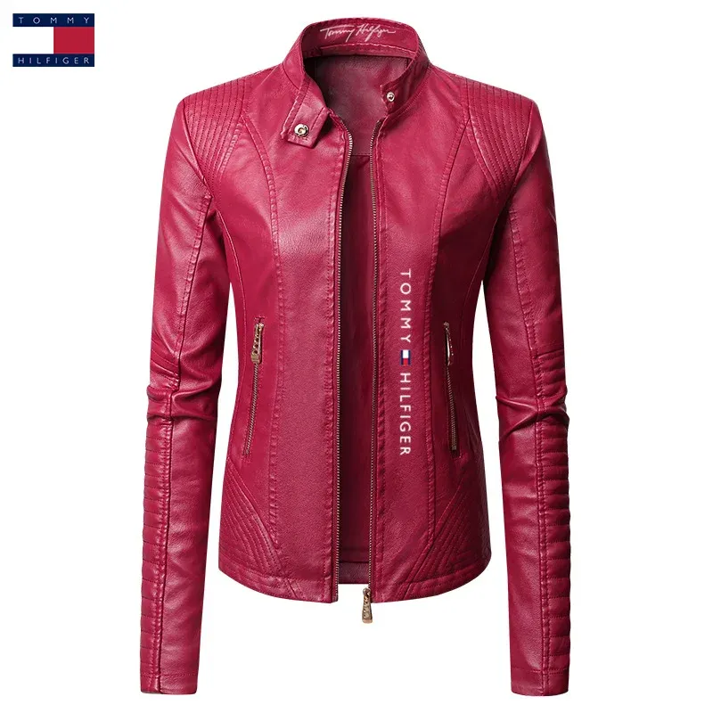 TOMMY HILFIGER Chaqueta informal de cuero para mujer