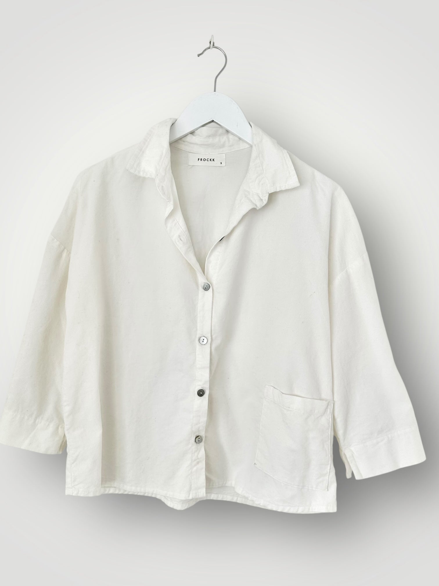 deanna shirt - winter white cord