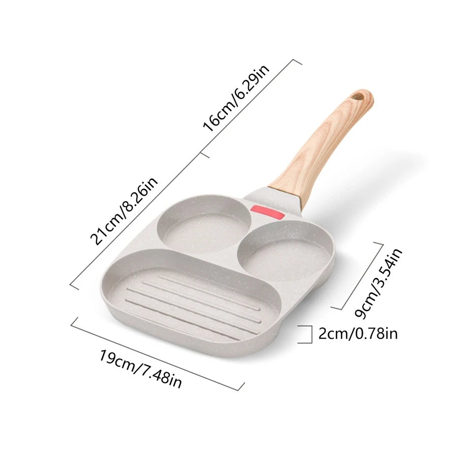 3IN1 MARBLE COATED FRYING PAN WITH GRILL