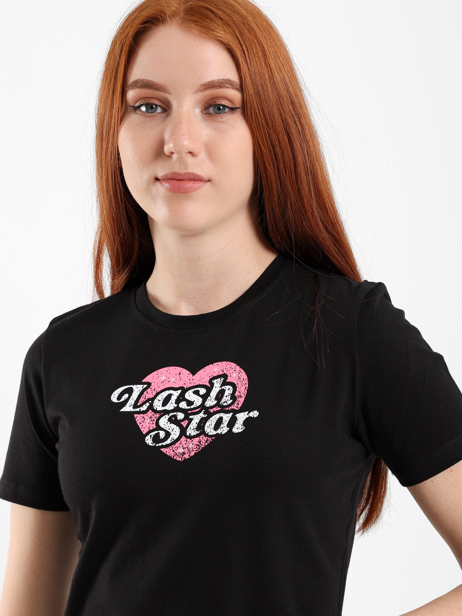 Printed Cropped Half Sleeve T-Shirt