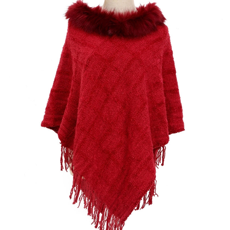Women's Streetwear Plaid Polyester Tassel Shawl