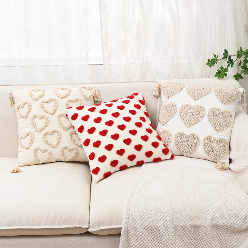 Elegant  Heart Shape Polyester Cotton Throw Pillow Pillow Cases Couch & Sofa Decor