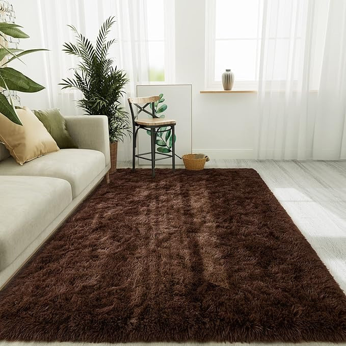 Faux Rabbit Fur Rug Carpet.  4x6 FT Fluffy Soft Area Rug
