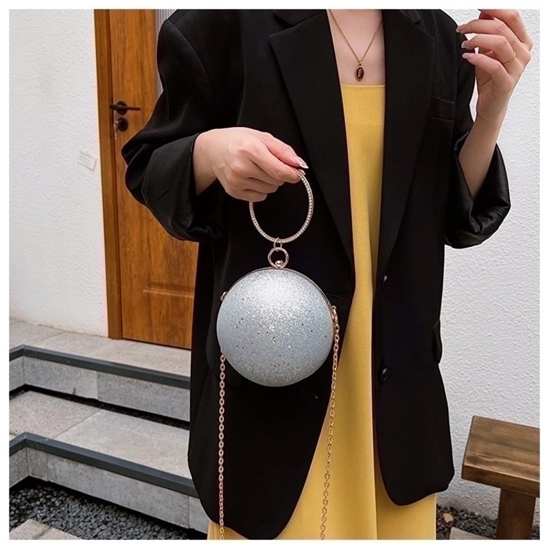 Special Material Solid Color Round Evening Bags