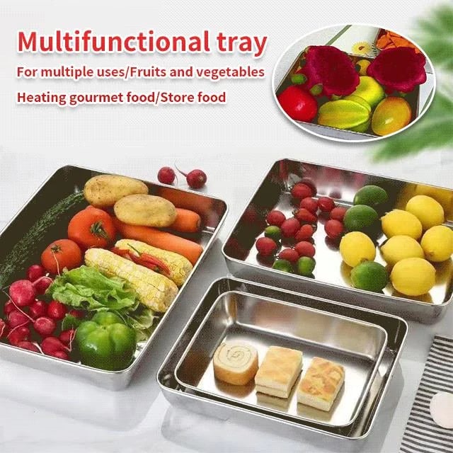 📢Buy 3 Get 2 Free- Stainless Steel Square Plate