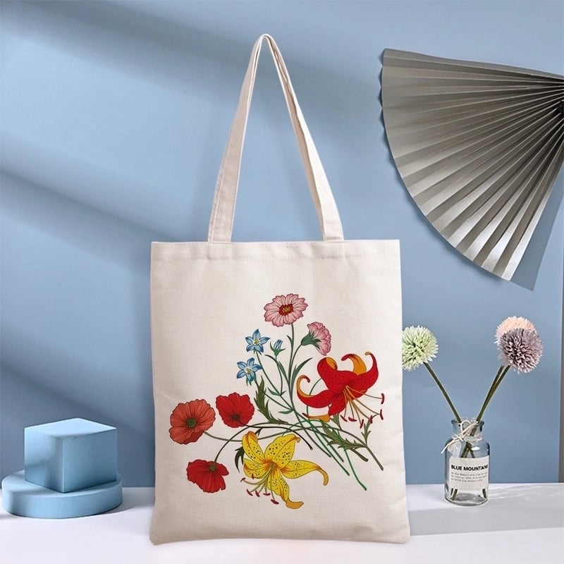 Women's Casual Flower Shopping Bags