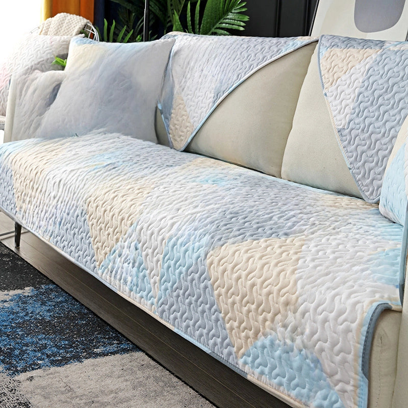 Cotton Sofa Cushion Four Seasons Universal Non-slip Cotton Cushion Light Luxury Sofa Cover Towel Cover Cloth For Hair