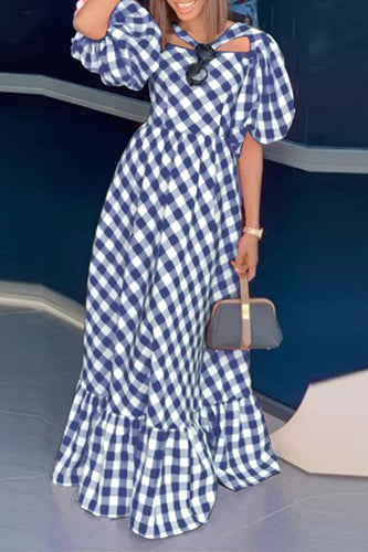 Elegant Hollow Out V-neck Long Maxi Dress