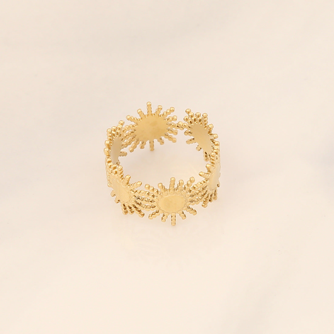 Women IG Style Bowknot Wave Stainless Steel Electroplating Rings
