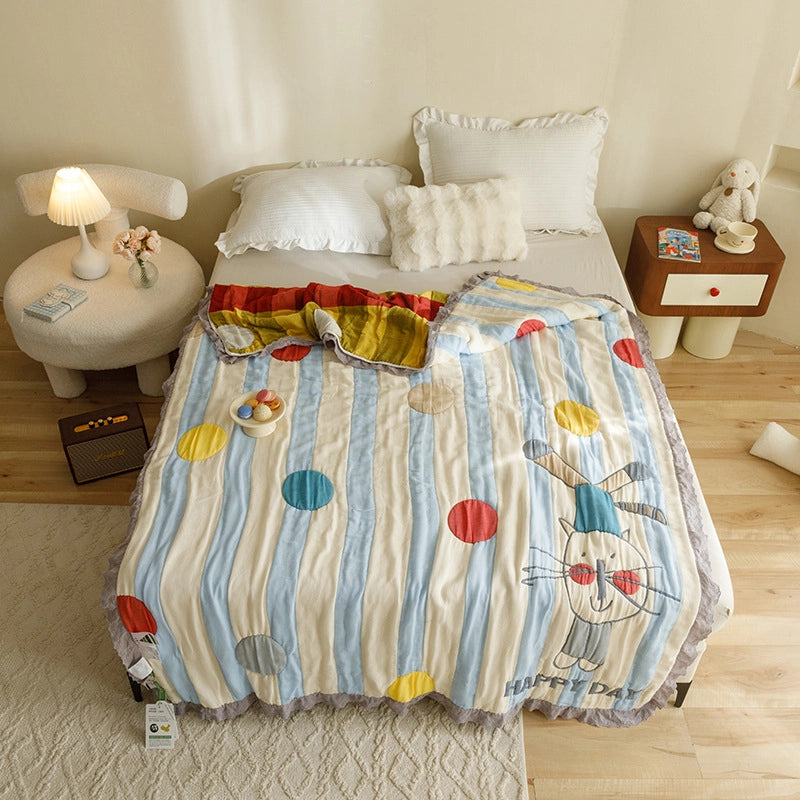 Cute Animal Cartoon Cotton Summer Blanket Bedding