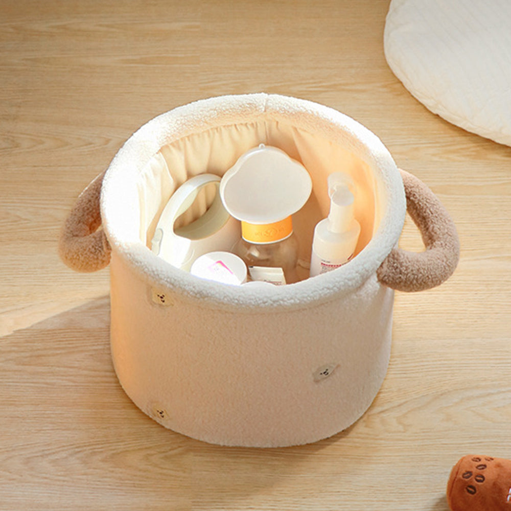 Multi-Functional Durable Plush Dog Toy Storage Basket