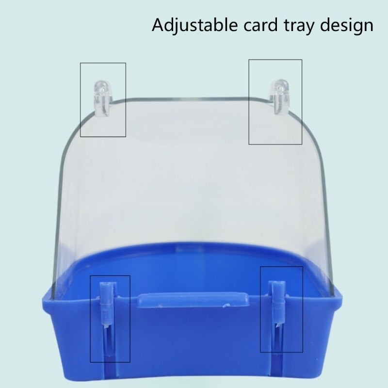 Transparent Bird Bathing Cage Box