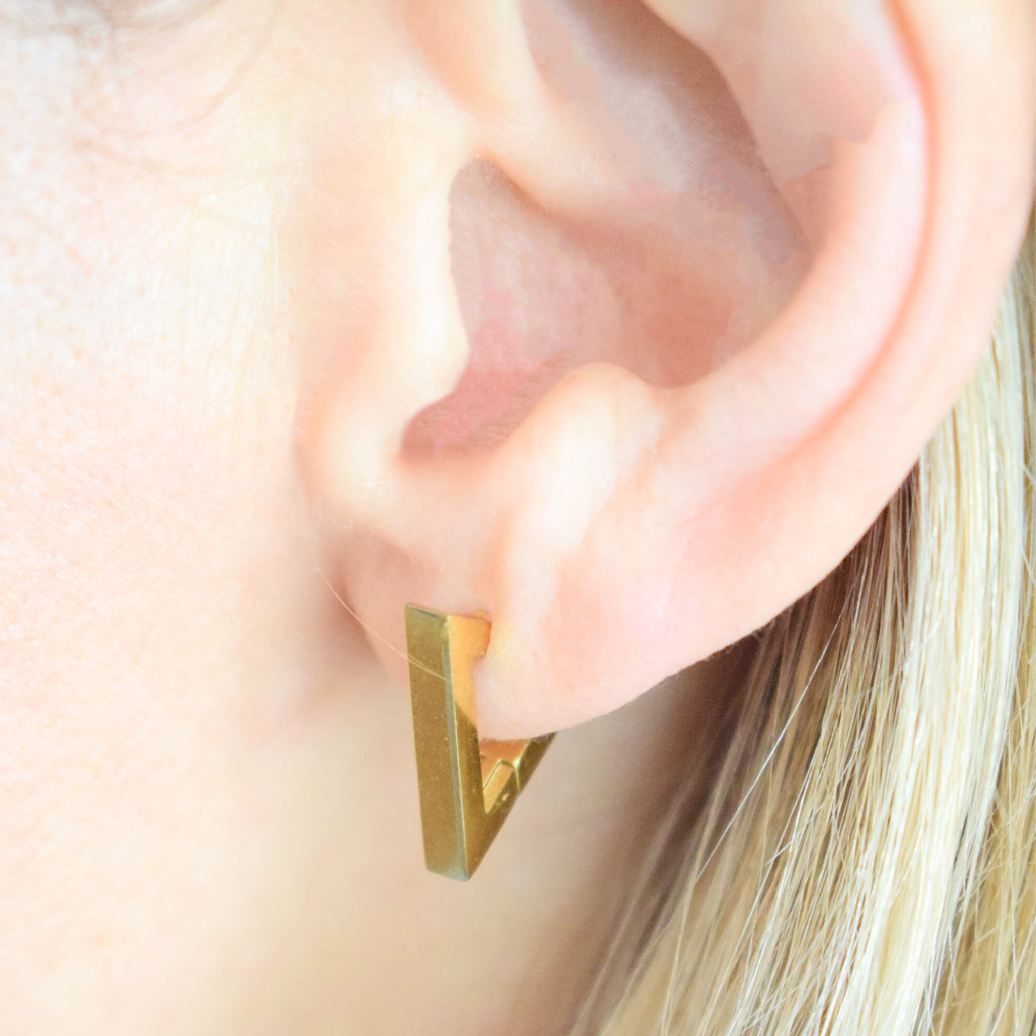 Triangle hoops - Gold