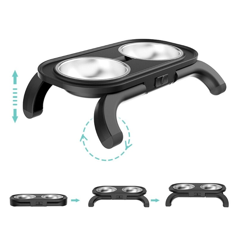 Adjustable Elevated Pet Food Bowl