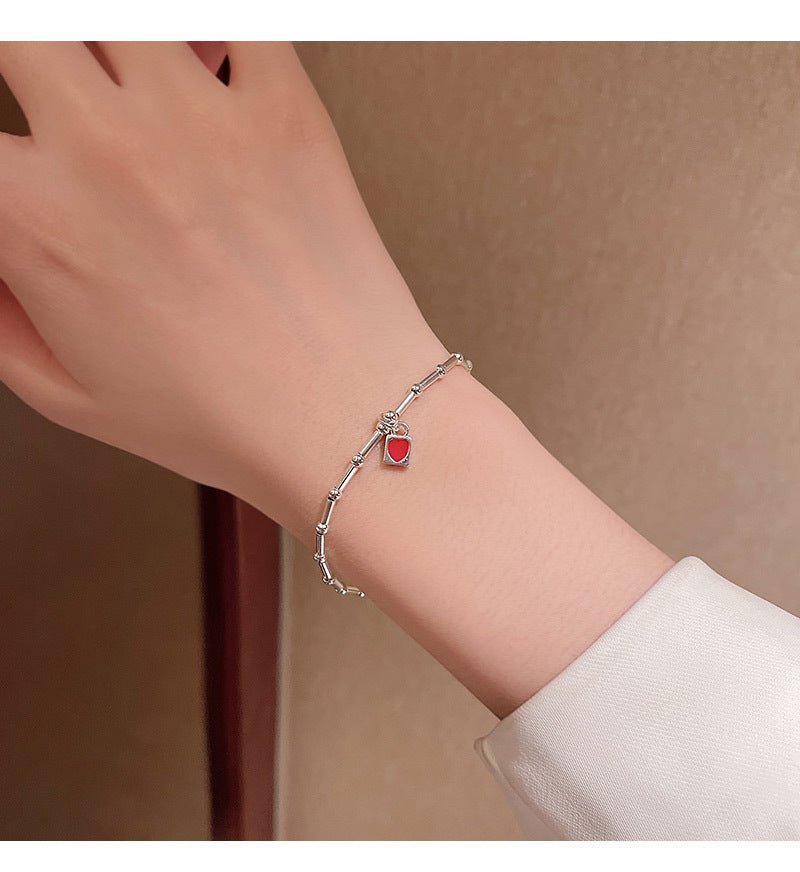 Fashion Red Love Pendant Bracelet