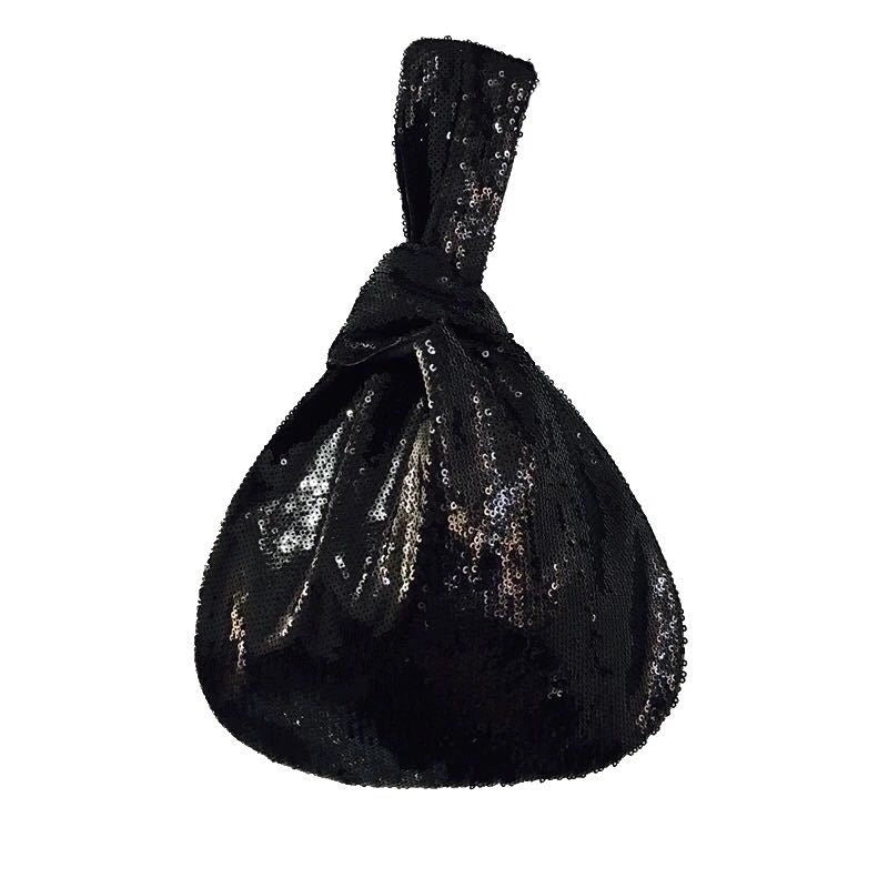 A Generation Of Thousands Of Lotus Spring And Summer New Pvc Women's Bag Solid Color Wrist Sequins