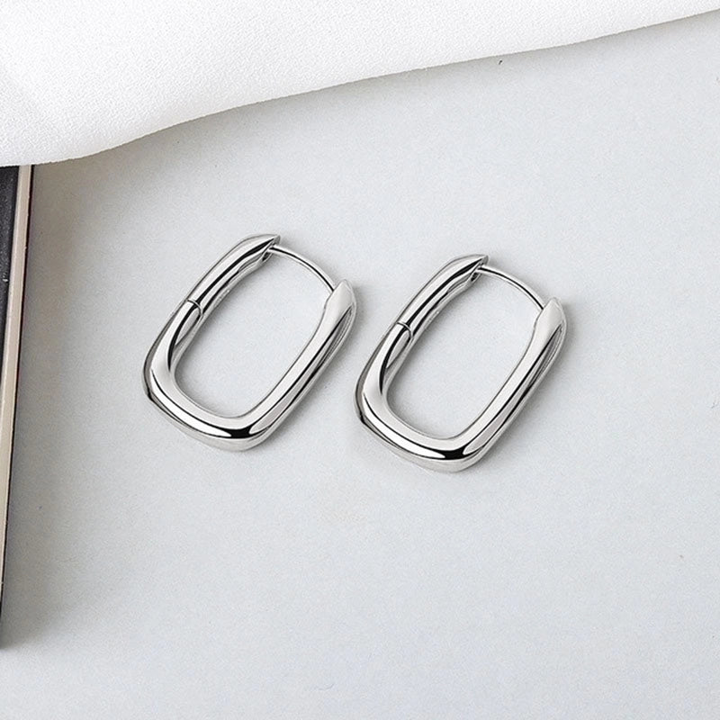 2 Pieces Minimalist Geometric Copper Plating Ear Studs 1 Pair