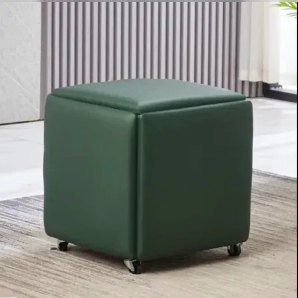 5IN1 NORDIC LEATHER OTTOMAN MULTIFUNCTIONAL STOOL STORAGE FOOT STOOL