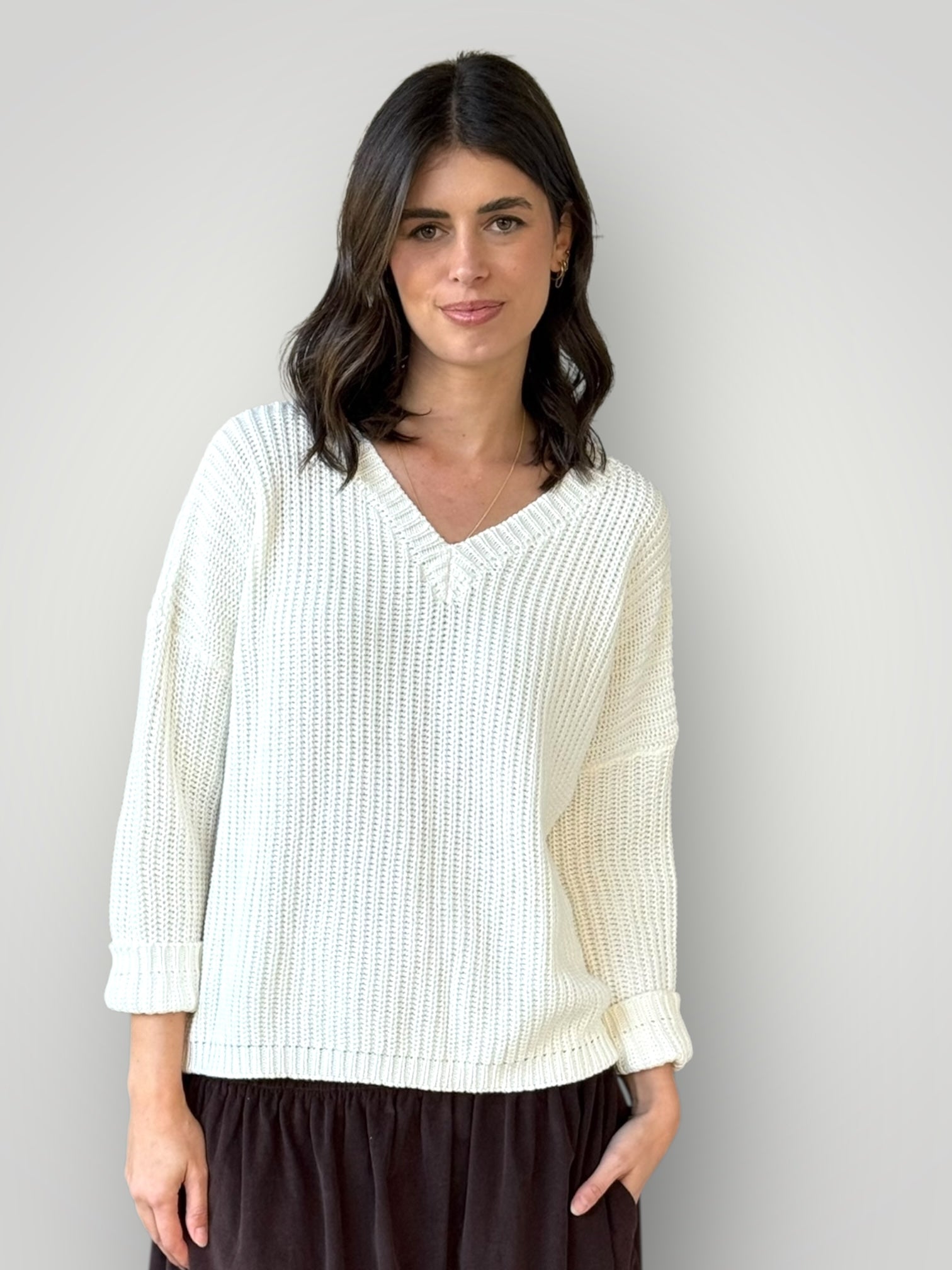jasper knit-warm white cotton