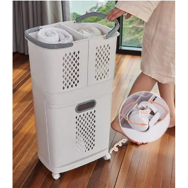 Laundry Baskets with Wheels Trolley