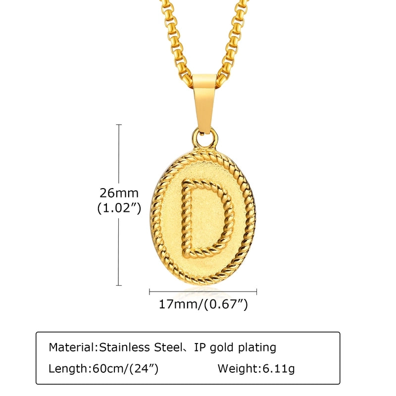 304 Stainless Steel Vintage Style Minimalist Classic Style Plating Letter