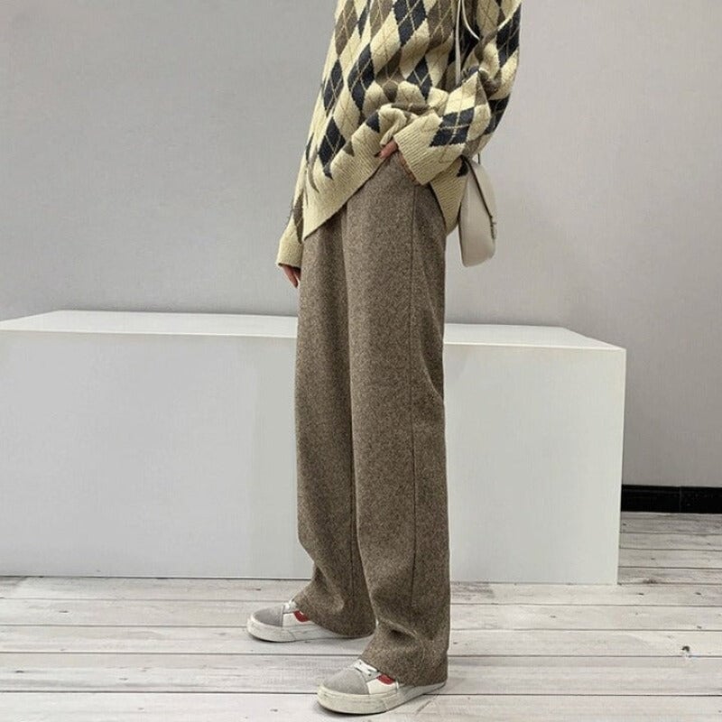 Women's Knitted Wool Pants