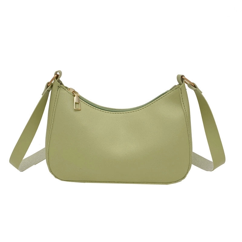 Women's Medium Pu Leather Solid Color Elegant Square Zipper Square Bag